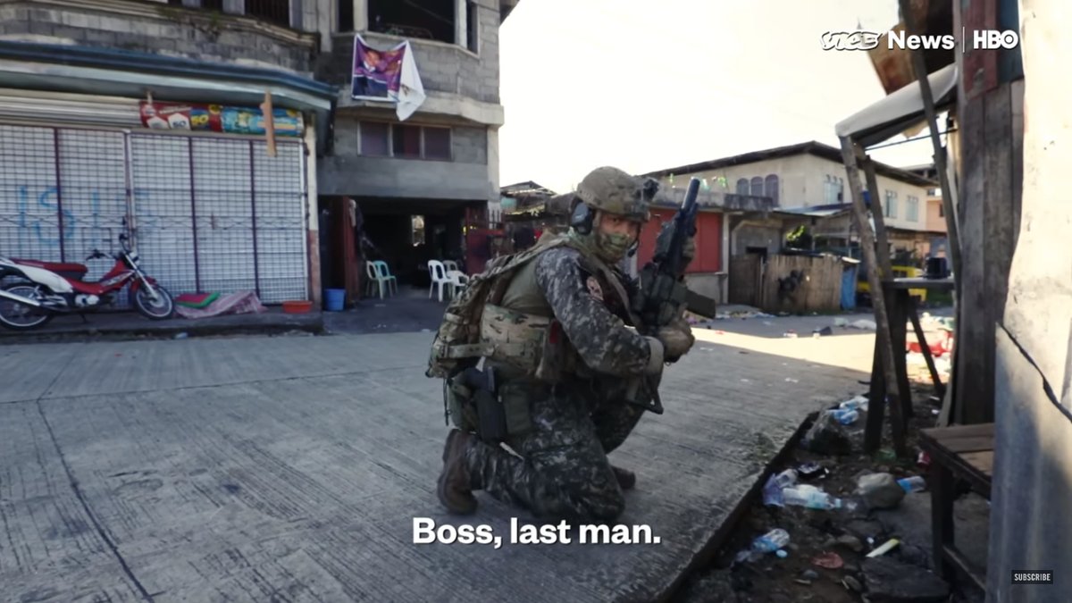 Philippines Special Forces during the urban battle inside Marawi City against ISIS  