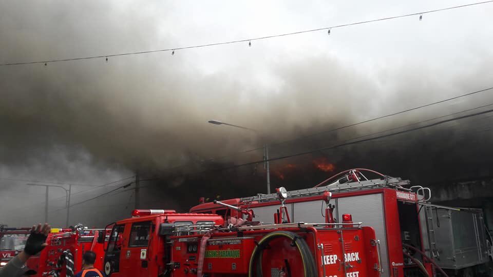 Fire at commercial building on Quirino Avenue in Brgy Baclaran   under control after almost 8 hours