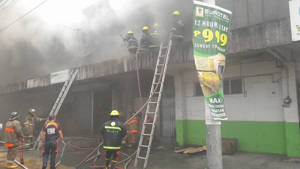 Fire at commercial building on Quirino Avenue in Brgy Baclaran   under control after almost 8 hours