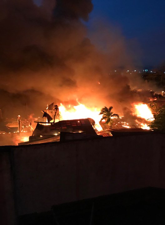 Scenes of the on going fire Barangay Pajo, Lapu-Lapu City. At least 300 families are   affected