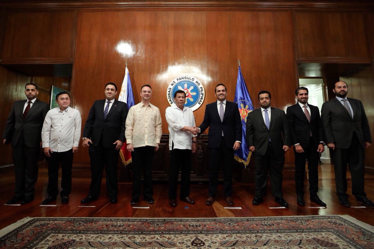 President Duterte meets with Qatar Deputy Prime Minister Shiekh Mohammed Bin Abdulrahman Al-thani in Malacañang. 