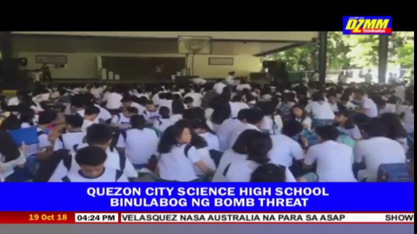 Quezon City Science High School evacuated after bomb threat   