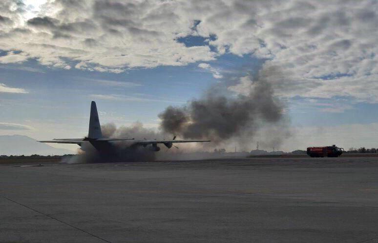 Said to be photo of Philippine AF C-130H s/n 4726 on fire at Clark AB today (Photographer unknown)   