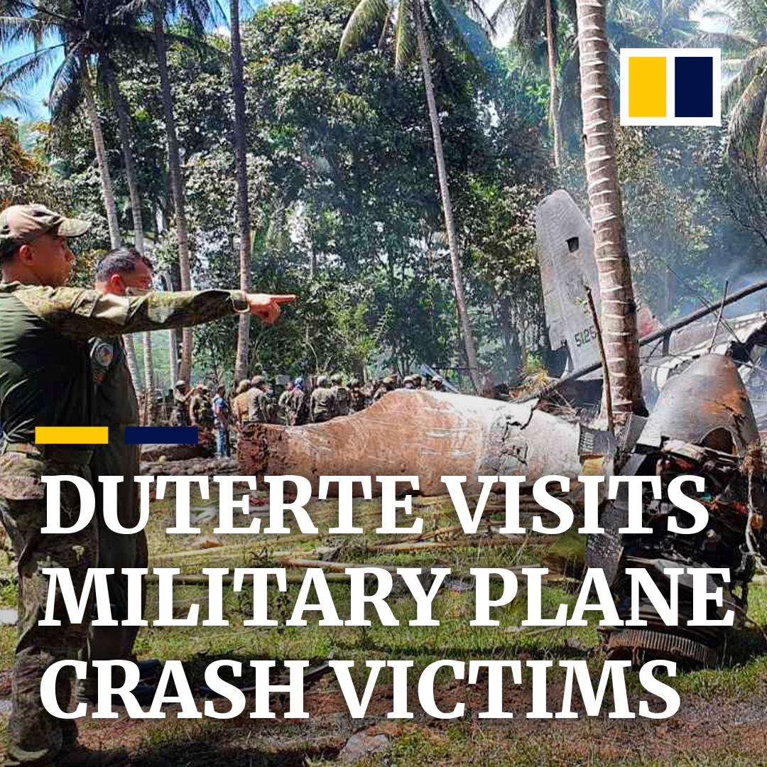 Duterte visited wounded soldiers from a deadly military plane crash. The disaster killed 47 soldiers on board and 3 civilians on the ground