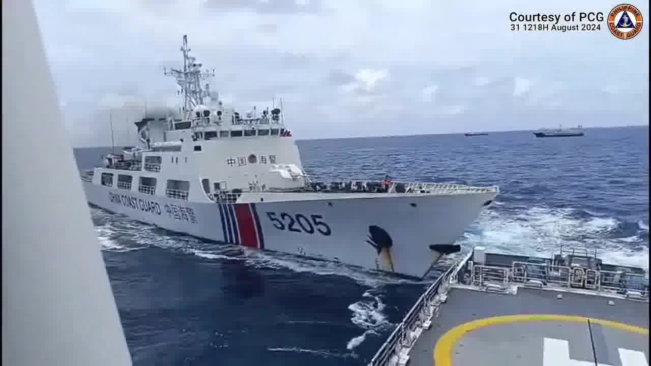 South China Sea: Chinese Coast Guard vessel deliberately and intentionally rammed the BRP Teresa Magbanua of Philippine Coast Guard (PCG) three times at Escoda Shoal