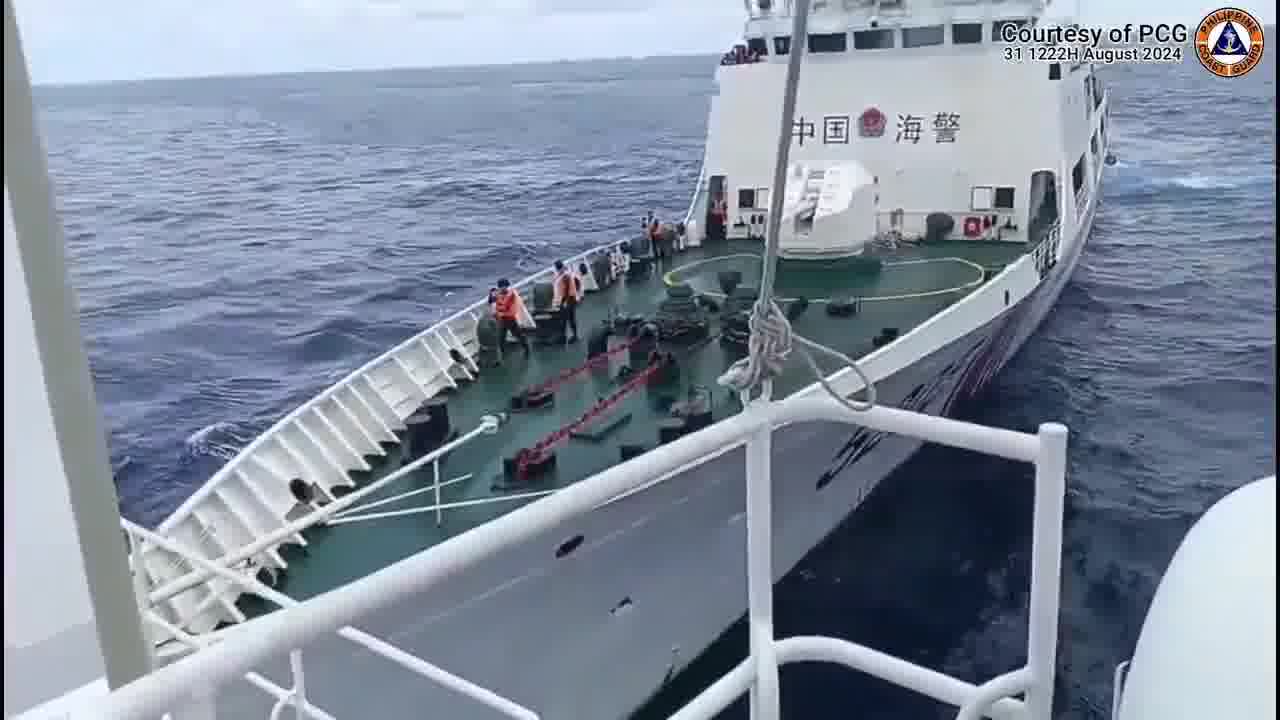 South China Sea: Chinese Coast Guard vessel deliberately and intentionally rammed the BRP Teresa Magbanua of Philippine Coast Guard (PCG) three times at Escoda Shoal