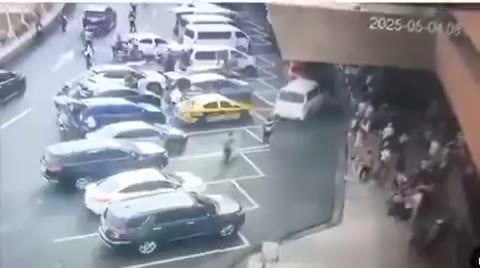 CCTV footage shows how an SUV crashed into the departure entrance of NAIA Terminal 1 on Sunday morning, May 4. The incident left two people dead and three injured, according to police. (Video courtesy of Raoul Esperas)
