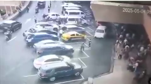 CCTV footage shows how an SUV crashed into the departure entrance of NAIA Terminal 1 on Sunday morning, May 4. The incident left two people dead and three injured, according to police. (Video courtesy of Raoul Esperas)